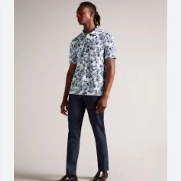 TED‎ BAKER Edinburgh Floral Cotton Polo Shirt size 6 - Picture 6 of 7